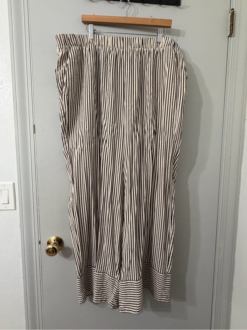Striped Cream and Black pants